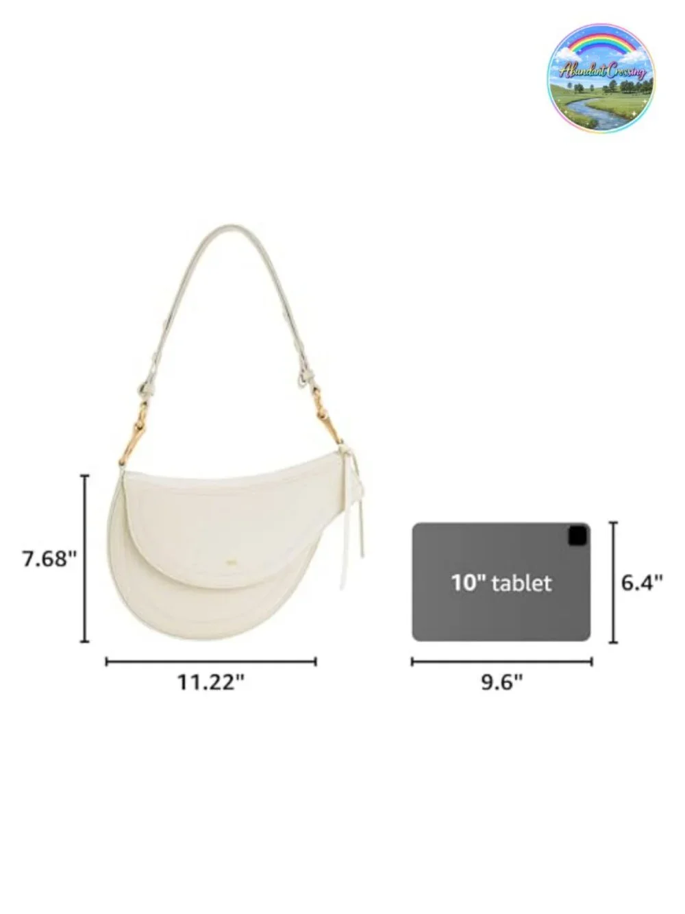 Vegan Leather Ashlie Crossbody Bag Detachable Strap Magnet Closure